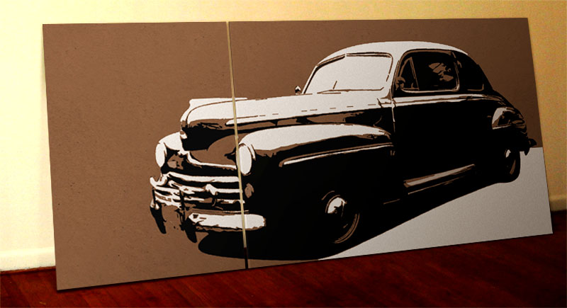 1947 Ford Coupe 700 2 40 x 60 cm 
